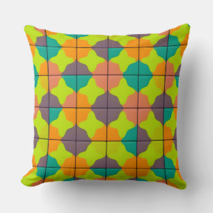 Levendig geometrisch patroon kussen