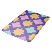 Levendig geometrisch patroon met felle kleuren badmat (Gekanteld)