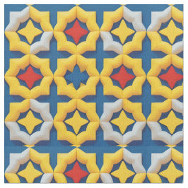 Levendig geometrisch patroon met felle kleuren stof
