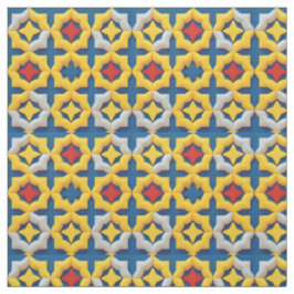 Levendig geometrisch patroon met felle kleuren stof