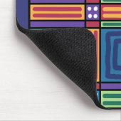 Levendig geometrisch patroon muismat (Hoek)