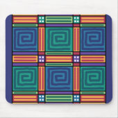 Levendig geometrisch patroon muismat (Voorkant)