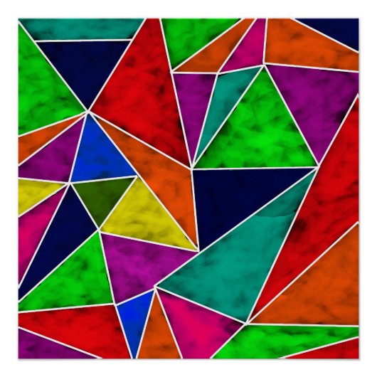 Levendig geometrisch patroon perfect poster (Voorkant)