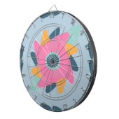Levendig geometrisch tegelontwerp dartbord (Voorkant Rechts)