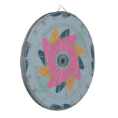 Levendig geometrisch tegelontwerp dartbord (Voorkant Links)