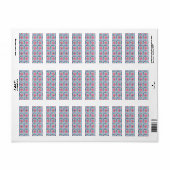 Levendig geometrisch tegelontwerp etiket (Full Sheet)