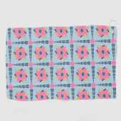 Levendig geometrisch tegelontwerp golfhanddoek (Horizontaal)