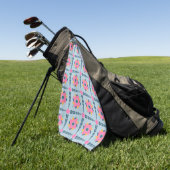 Levendig geometrisch tegelontwerp golfhanddoek (Groen)
