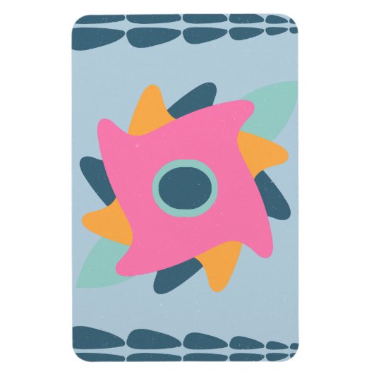 Levendig geometrisch tegelontwerp magneet (Verticaal)