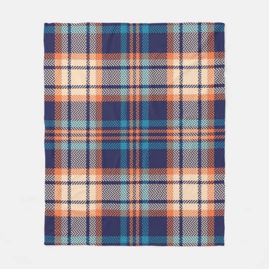 Levendig geruit: herfst textiel ontwerp fleece deken (Voorkant)