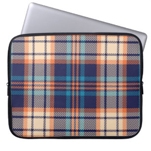 Levendig geruit: herfst textiel ontwerp laptop sleeve