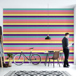 Levendig gestreept behang