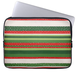 Levendig gestreept patroon achtergrond laptop sleeve
