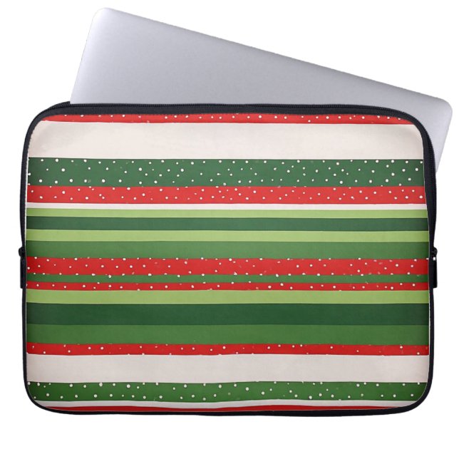 Levendig gestreept patroon achtergrond laptop sleeve (Voorkant)
