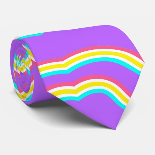 Levendig gestreept stropdas (Opgerold)