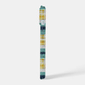 Levendig Geweven Plakken - Retro Boho Geruit Patro iPhone 15 Case (Linkerkant)