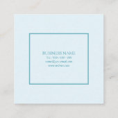 Levendig Girly Roze Bloemen Patroon op Mint Vierkante Visitekaartje (Achterkant)