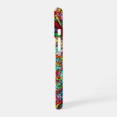 Levendig Glas in lood Abstracte kunst iPhone 16 Hoesje (Linkerkant)