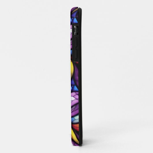 Levendig Glas in lood Floral: kleurrijk design Case-Mate iPhone Case (Achterkant/links)
