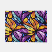 Levendig Glas in lood Floral: kleurrijk design Deurmat (Voorkant)