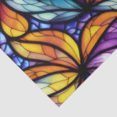 Levendig Glas in lood Floral: kleurrijk design Tissuepapier (Detail)