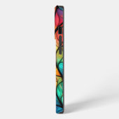Levendig Glas in lood gebladerte iPhone Hoesje (Linkerkant)
