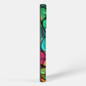 Levendig Glas in lood gebladerte iPhone Hoesje (Rechterkant)
