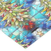 Levendig Glas in lood kerstboompatroon Tafelkleed (Gekanteld)