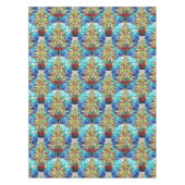 Levendig Glas in lood kerstboompatroon Tafelkleed (Voorkant)