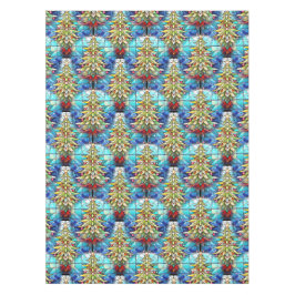 Levendig Glas in lood kerstboompatroon Tafelkleed