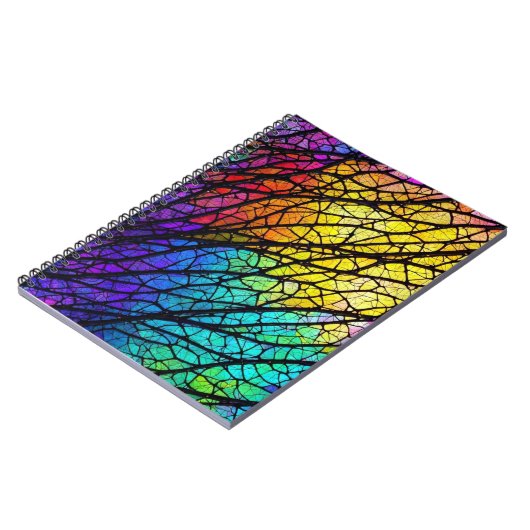 Levendig Glas in lood Notitieboek (Linkerzijde)