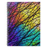 Levendig Glas in lood Notitieboek (Voorkant)