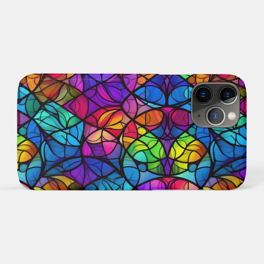 Levendig Glas in lood regenboogpatroon Case-Mate iPhone Case (Achterkant (horizontaal))