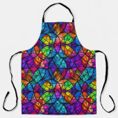 Levendig Glas in lood regenboogpatroon Schort (Voorkant)