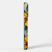 Levendig Glazen in lood bloemenpaneel Case-Mate iPhone Case (Achterkant / Rechts)