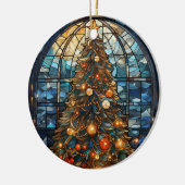 Levendig Glazen in lood kerstboom Ornament (Links)