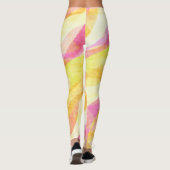 Levendig Golvend Abstract Patroon Leggings (Achterkant)