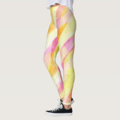 Levendig Golvend Abstract Patroon Leggings (Links)