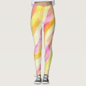 Levendig Golvend Abstract Patroon Leggings (Voorkant)