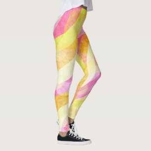 Levendig Golvend Abstract Patroon Leggings