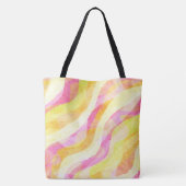 Levendig Golvend Abstract Patroon Tote Bag (Achterkant)