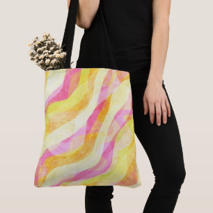 Levendig Golvend Abstract Patroon Tote Bag