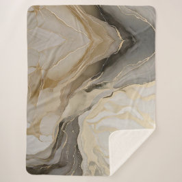 Levendig goud en ivoor sherpa deken
