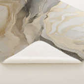 Levendig goud en ivoor sherpa deken (3/4)