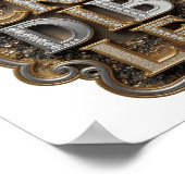 Levendig Goud INCREDIBLE Grafisch Ontwerp Poster (Hoek)