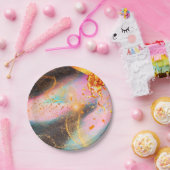 Levendig goud papieren bordje (Feest)