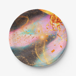 Levendig goud papieren bordje