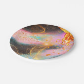 Levendig goud papieren bordje (Gekanteld)