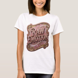 Levendig Goud RAW EMOTIE Grafisch ontwerp T-shirt