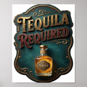 Levendig Goud TEQUILA VERPLICHT Poster